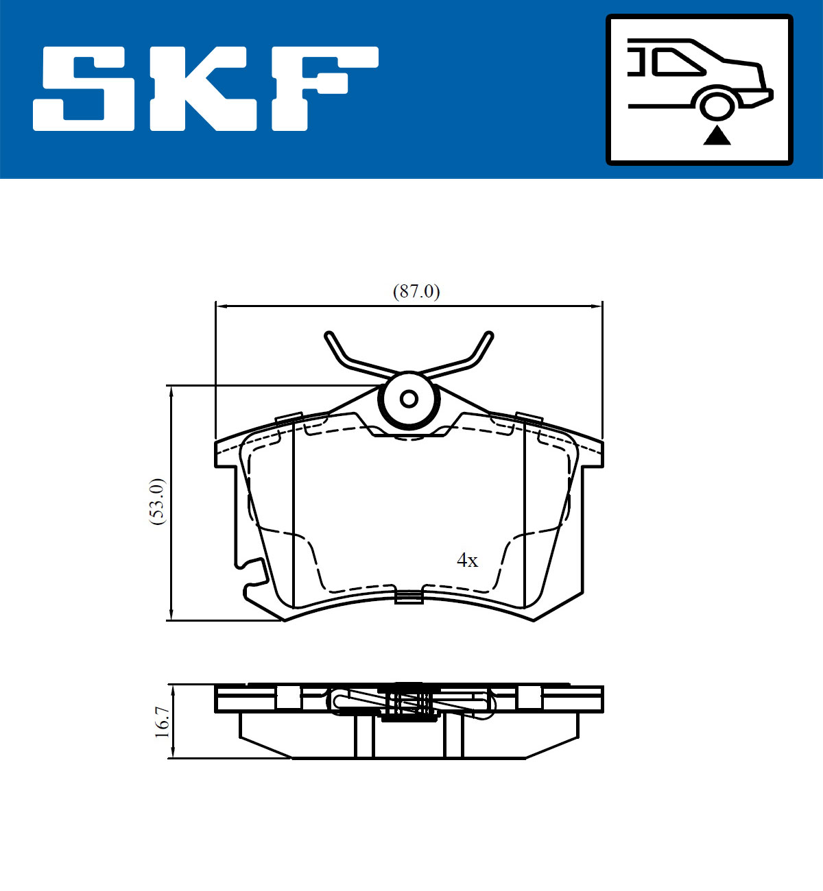 SKF VKBP 90694 set placute...